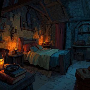 Medieval Candlelit Room — 100-piece jigsaw puzzle