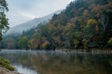 Misty River Serenity — 100-piece jigsaw puzzle