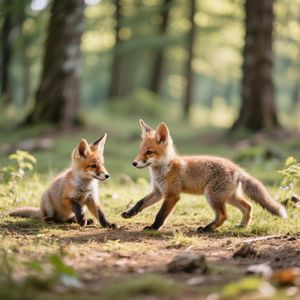 Playful Fox Pups — 300-piece jigsaw puzzle