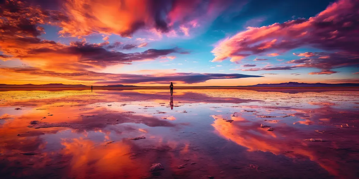 Vibrant Sunset Reflection — 100-piece jigsaw puzzle