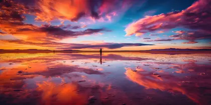 Vibrant Sunset Reflection — 100-piece jigsaw puzzle