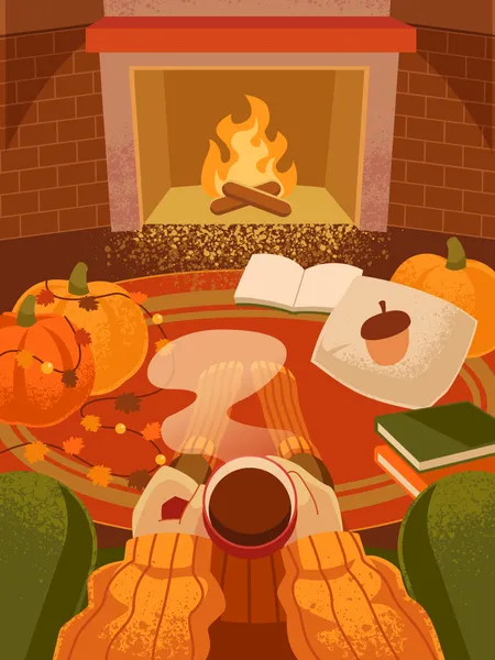 Cozy Autumn Fireplace — 300-piece jigsaw puzzle