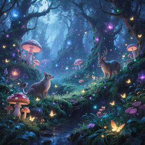 Enchanted Forest Glow — 100-piece jigsaw puzzle