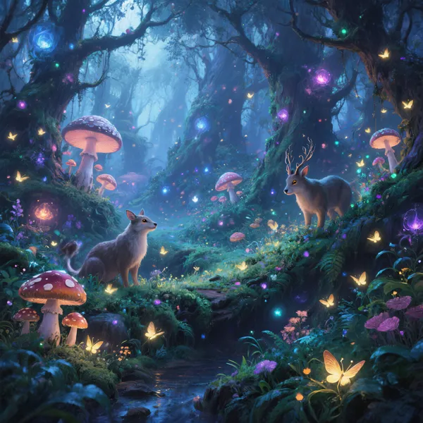 Enchanted Forest Glow — 100-piece jigsaw puzzle