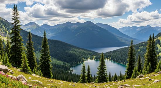 Majestic Mountain View — 400-piece jigsaw puzzle
