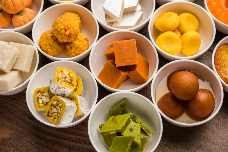 Assorted Indian Sweets — 100-piece jigsaw puzzle