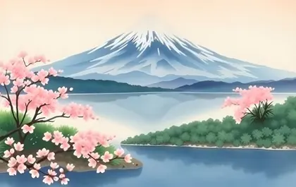 Tranquil Cherry Blossoms — 198-piece jigsaw puzzle