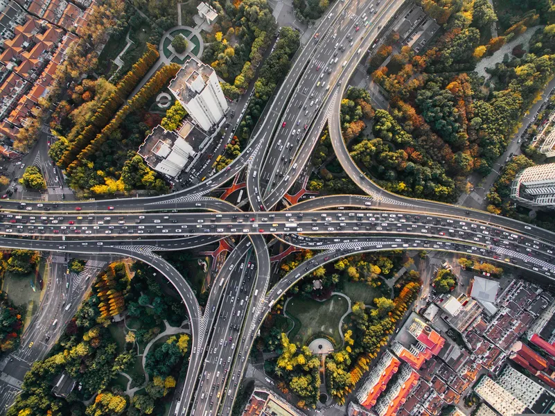 Intricate Urban Interchange — 300-piece jigsaw puzzle