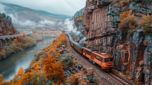 Autumn Train Journey — 400-piece jigsaw puzzle