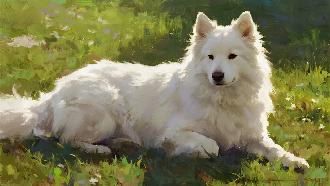 Gentle White Companion — 400-piece jigsaw puzzle