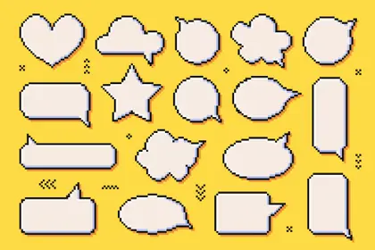 Pixel Speech Bubbles — 200-piece jigsaw puzzle