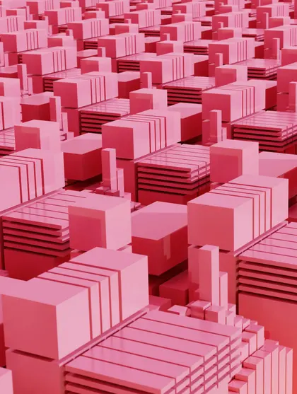 Pink Geometric Landscape — 200-piece jigsaw puzzle