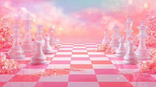 Blossom Chessboard — 300-piece jigsaw puzzle