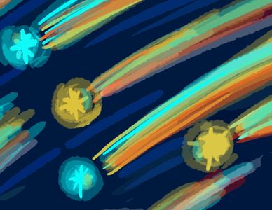 Vibrant Cosmic Streaks — 300-piece jigsaw puzzle
