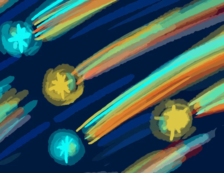 Vibrant Cosmic Streaks — 300-piece jigsaw puzzle
