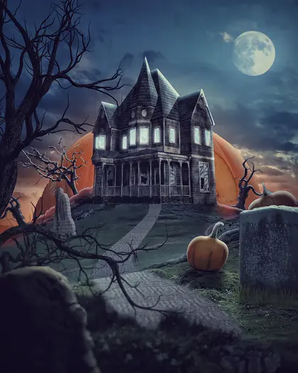 Haunted Halloween House — 100-piece jigsaw puzzle