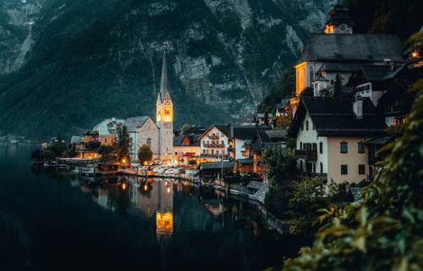 Twilight in Alpine Village — 300-piece jigsaw puzzle