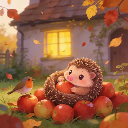 Hedgehog's Apple Retreat — 150-piece jigsaw puzzle