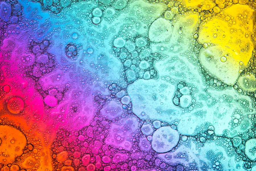 Colorful Bubble Pattern — 64-piece jigsaw puzzle