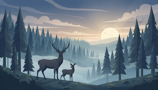Serene Forest Dawn — 200-piece jigsaw puzzle