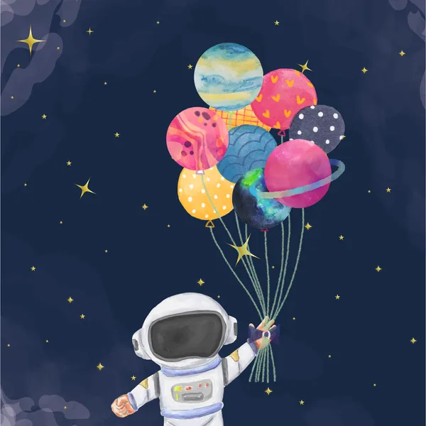 Astronautin kosmiset ilmapallot — 200 palan palapeli