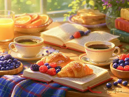 Cozy Breakfast With Books And Berries — 48-piece jigsaw puzzle