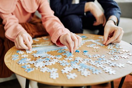 Collaborative Puzzle Building — 150-piece jigsaw puzzle