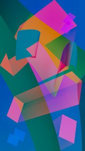 Colorful Geometric Dance — 64-piece jigsaw puzzle