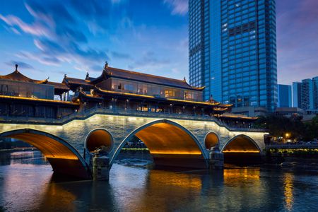 Illuminated Bridge at Dusk — 500-piece jigsaw puzzle