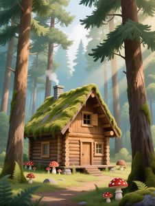 Enchanted Forest Cabin — 64-piece jigsaw puzzle