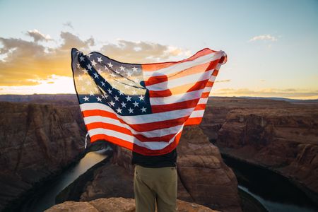 Patriotic Sunset View — 100-piece jigsaw puzzle