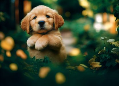 Adorable Puppy Peek — 400-piece jigsaw puzzle