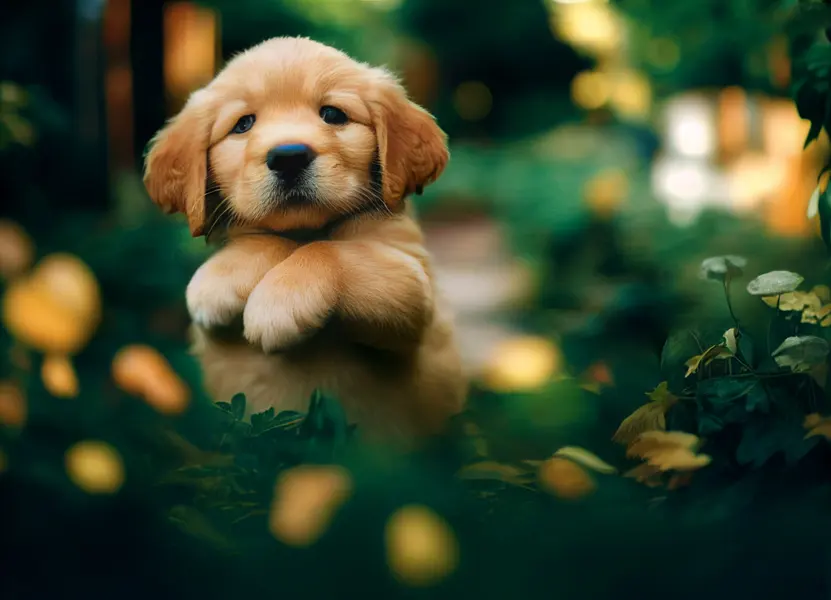 Adorable Puppy Peek — 400-piece jigsaw puzzle