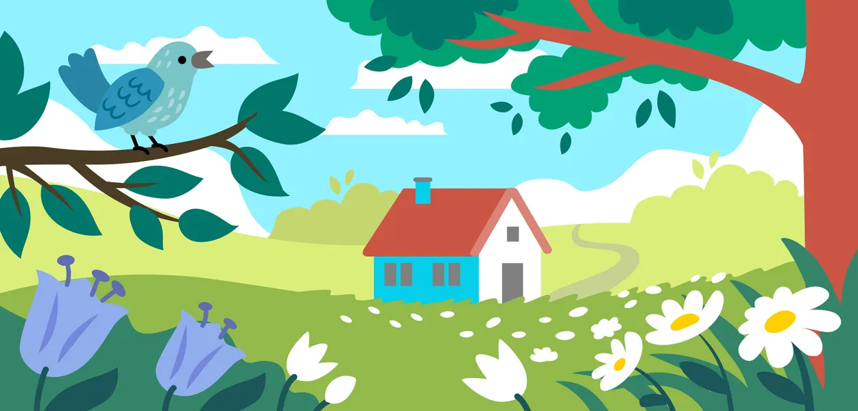 Peaceful Countryside Scene — 100-piece jigsaw puzzle