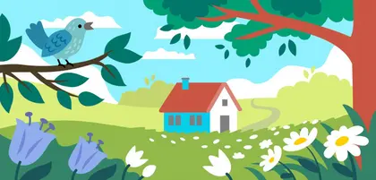 Peaceful Countryside Scene — 100-piece jigsaw puzzle
