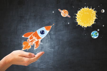 Hand Launching Rocket — 300-piece jigsaw puzzle