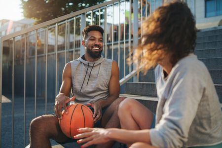 Joyful Basketball Break — 300-piece jigsaw puzzle