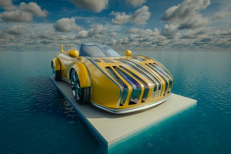 Floating Futuristic Car — 200-piece jigsaw puzzle