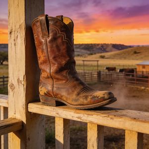 Cowboy Boot Sunset — 150-piece jigsaw puzzle