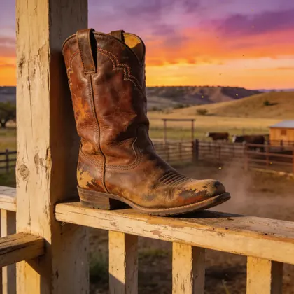 Cowboy Boot Sunset — 150-piece jigsaw puzzle