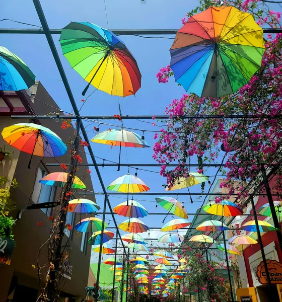 Colorful Umbrella Canopy — 500-piece jigsaw puzzle
