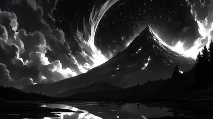 Celestial Mountain Glow — 300-piece jigsaw puzzle
