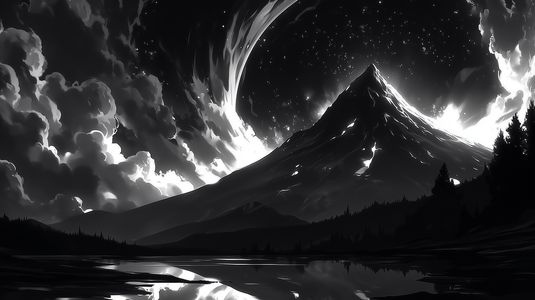 Celestial Mountain Glow — 300-piece jigsaw puzzle