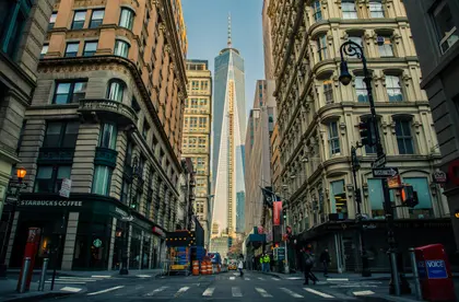 Urban Skyscraper Vista — 100-piece jigsaw puzzle