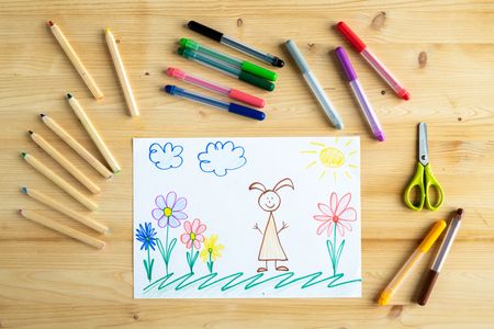 Colorful Children's Drawing — 100-piece jigsaw puzzle