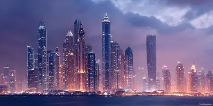Twilight Cityscape — 100-piece jigsaw puzzle