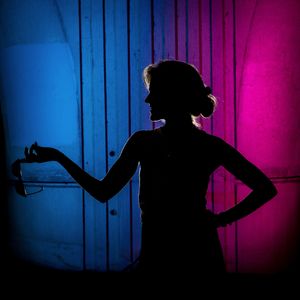 Silhouette in Neon Glow — 300-piece jigsaw puzzle