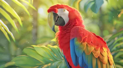 Vibrant Jungle Parrot — 50-piece jigsaw puzzle