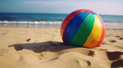Vibrant Beach Ball — 100-piece jigsaw puzzle