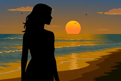 Silhouette at Sunset — 64-piece jigsaw puzzle